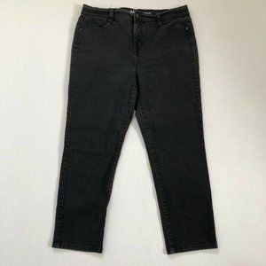 Style & Co Pants Women's 32 Black Cropped Slim Leg Petite Fit Size 32 (32x24)